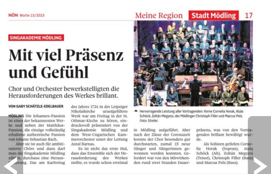 Pressebild Johannespassion März 2023