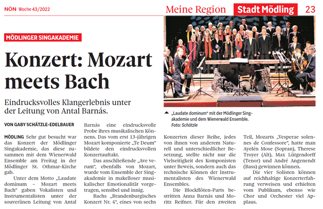 NÖN 43/2022 – Konzertbericht St. Othmar